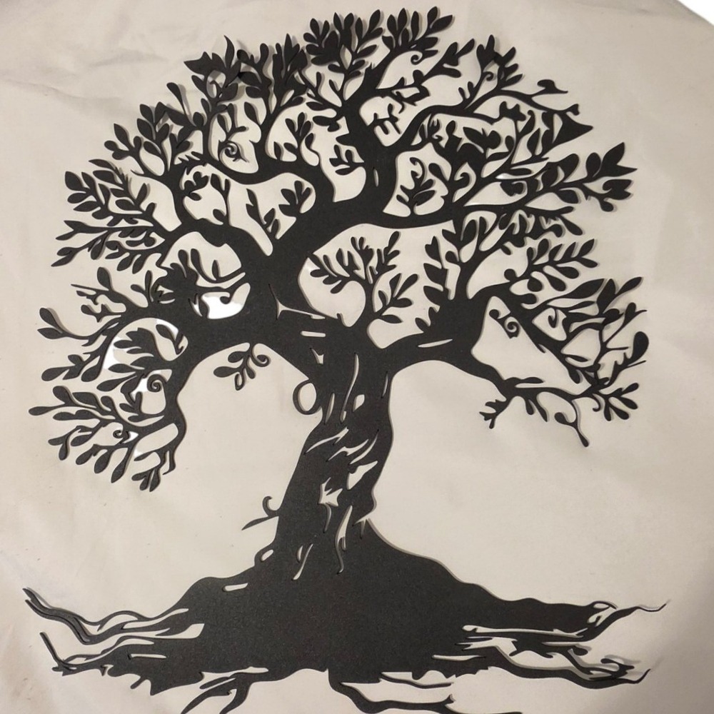 Black Metal Tree of Life Wall Art Decor 12x12 Silhouette Nature Sign